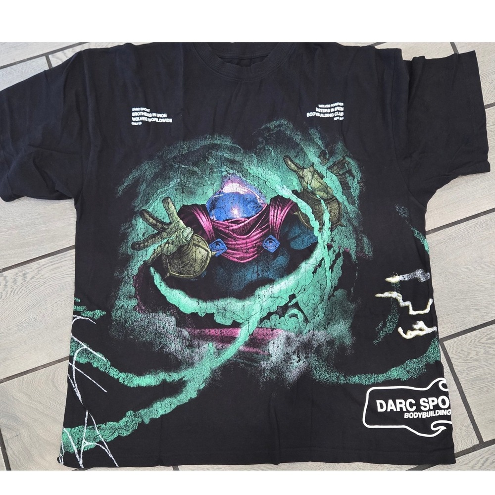 Darc Sport Marvel Mysterio T Shirt Mens XL Black Wolves Forever Bodybuilding